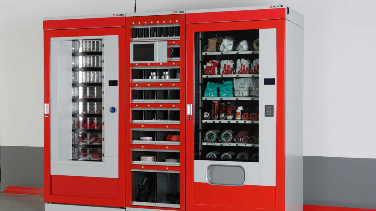 Geautomatiseerd materiaalbeheer met verkoopautomaten