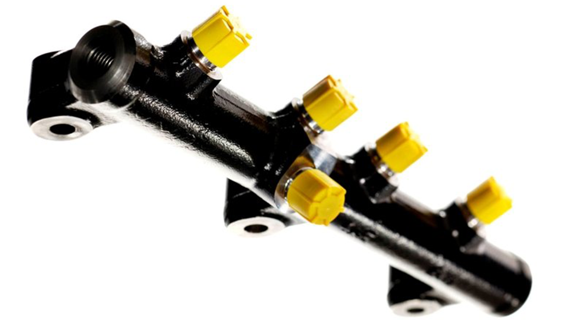 Component met afdekkappen